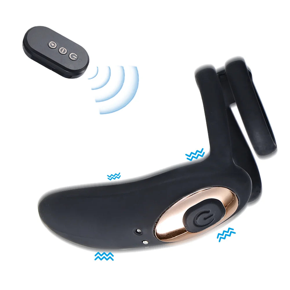 LOCKINK Black Mamba Prostate Massager With Cock Ring App Controlled