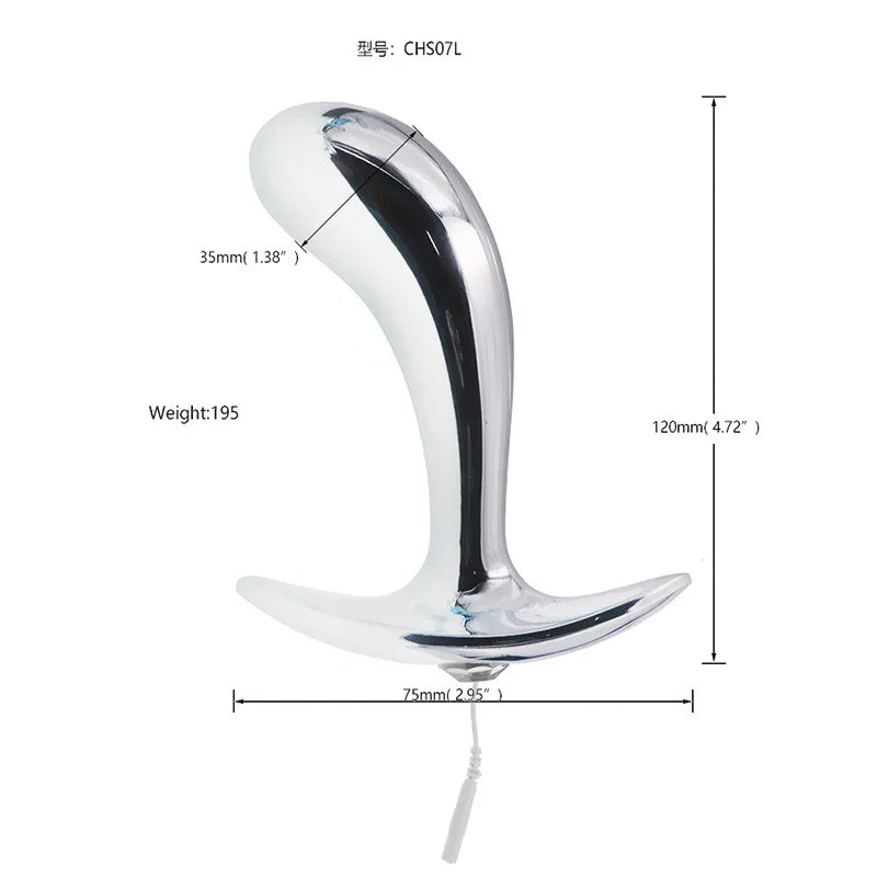 Electro Shock Anal Plug – E-Stim Prostate Massager & G-Spot Stimulator S/M/L