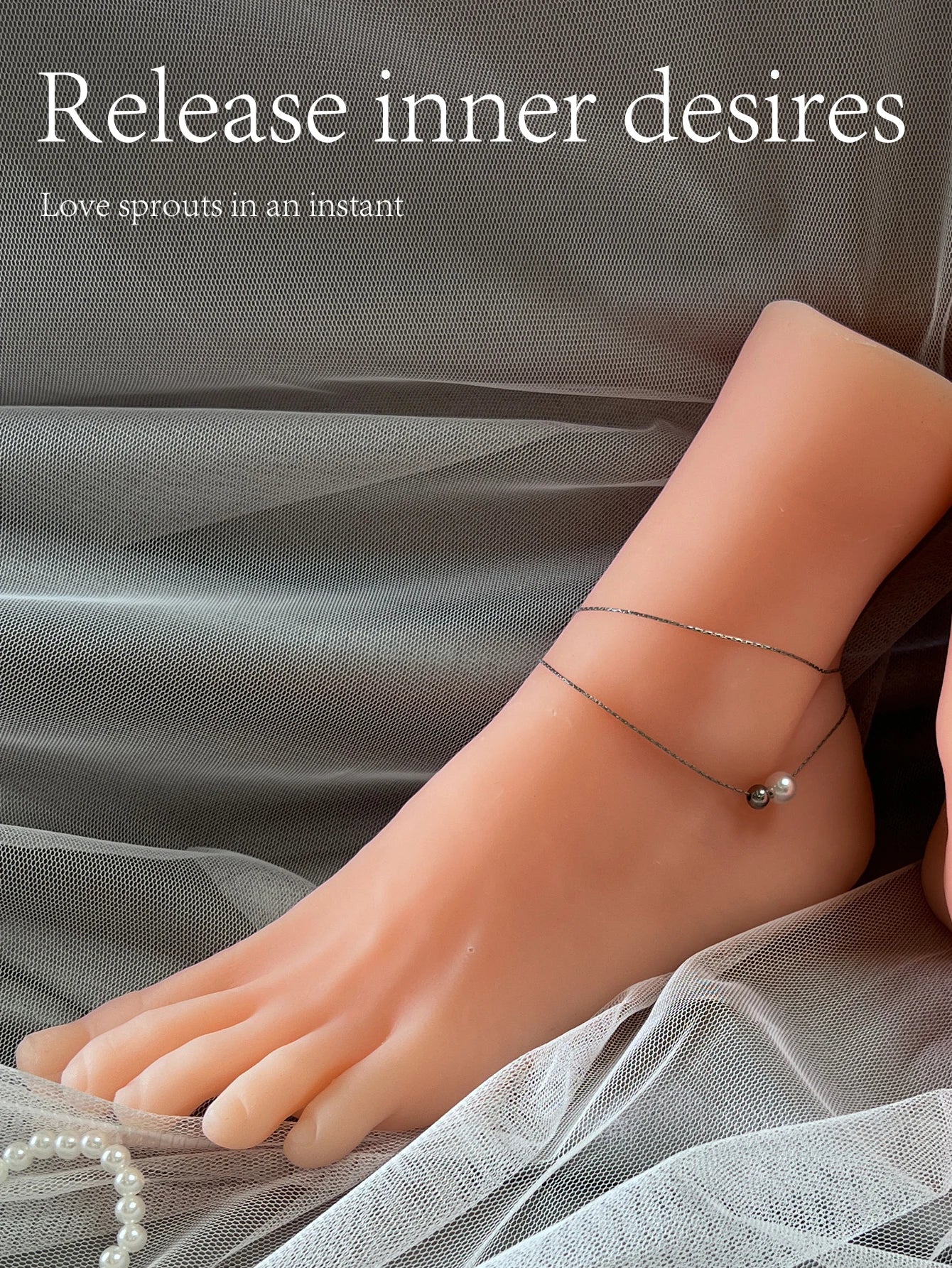 Realistic Silicone Female Foot Masturbator – Foot Fetish Sex Toy