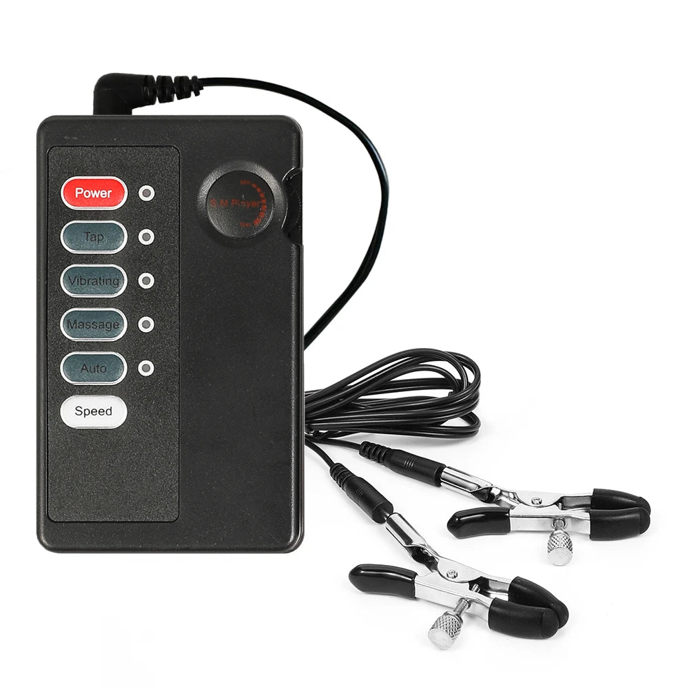 Electric Shock Nipple Clamps – BDSM Clitoris Stimulator for Men & Women