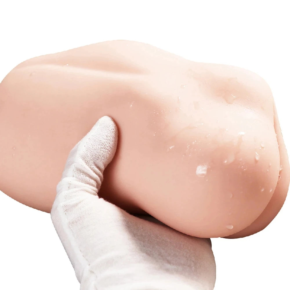 6-Channel Dual Entry Masturbator – Medical Silicone Pocket Pussy for Men