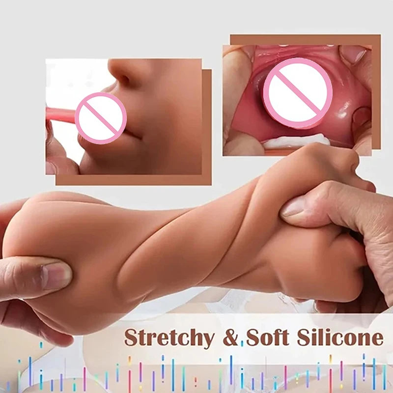 Triple Pleasure Masturbator – Realistic TPE | Oral, Vaginal & Anal