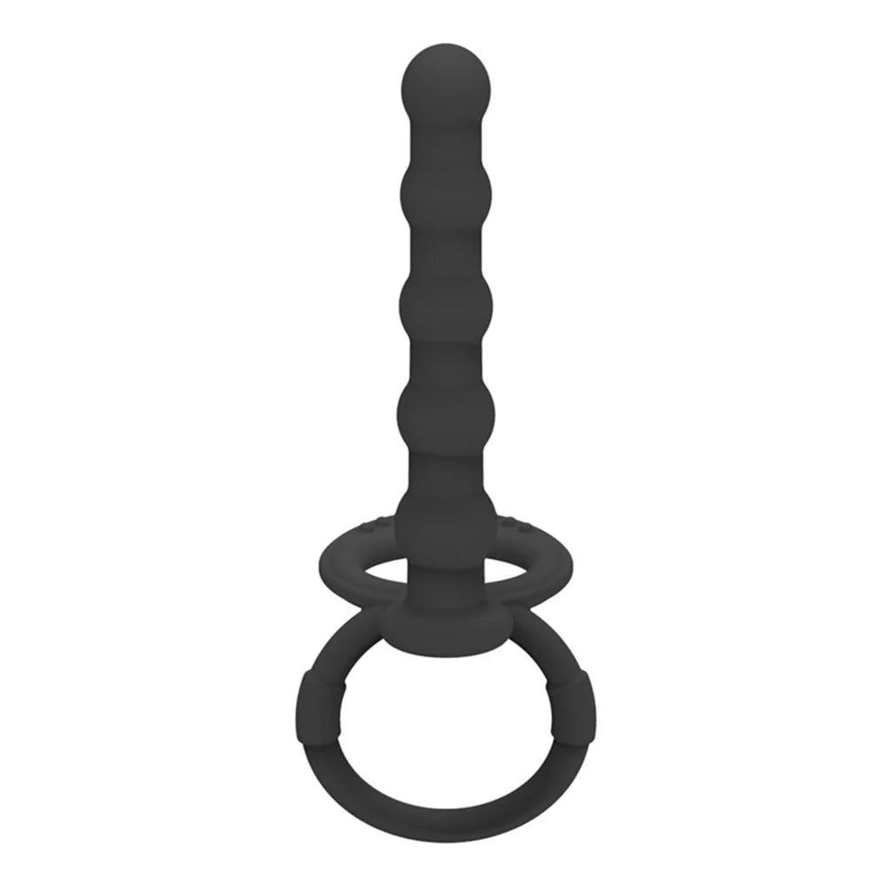 Silicone Double Penetration Anal Plug & Cock Ring – G-Spot Massager for Men, Women & Couples