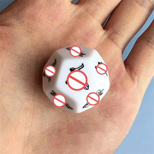 12-Sided Sex Dice – Couples Foreplay Game | Black & White
