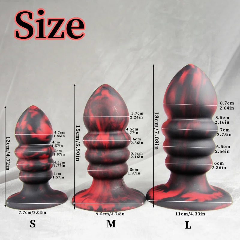 Huge Silicone Butt Plug – Large Anal Plug with Suction Cup for Advanced Play