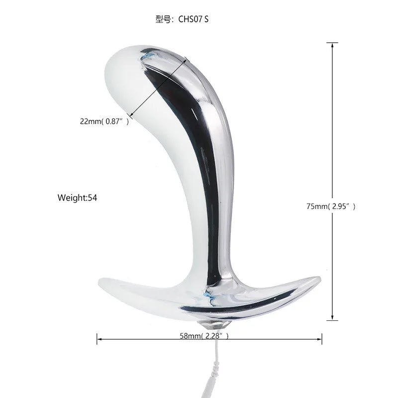 Electro Shock Anal Plug – E-Stim Prostate Massager & G-Spot Stimulator S/M/L
