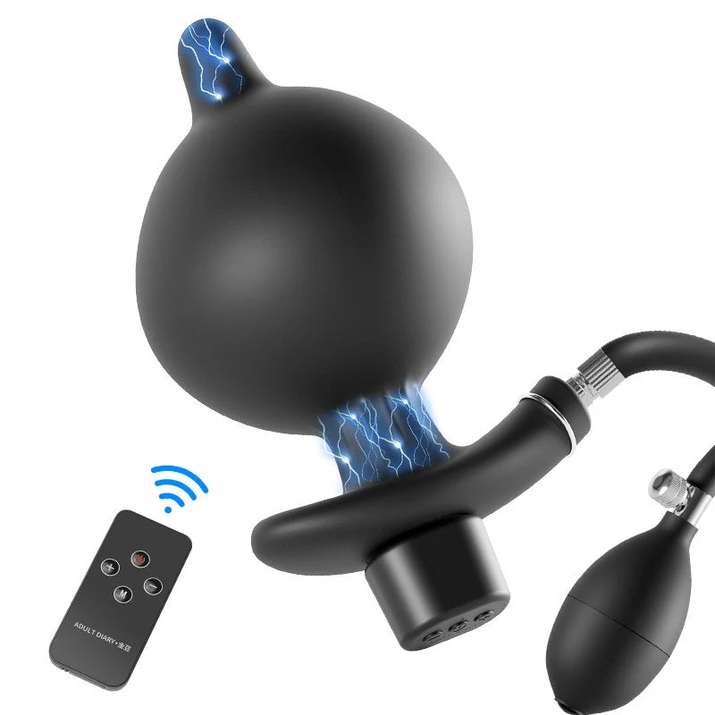 Inflatable Electric Shock Butt Plug – Prostate Massager with Remote Control