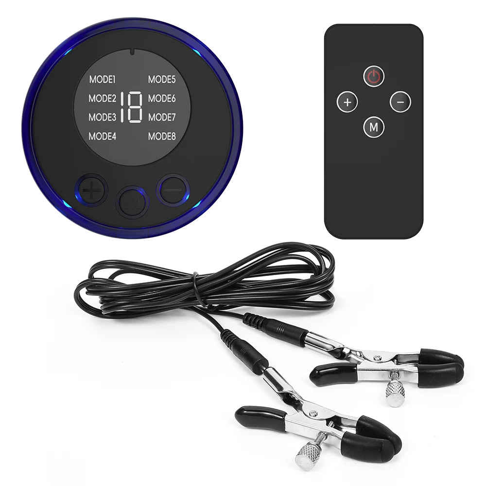 Electric Shock Nipple Clamps – BDSM Clitoris Stimulator for Men & Women