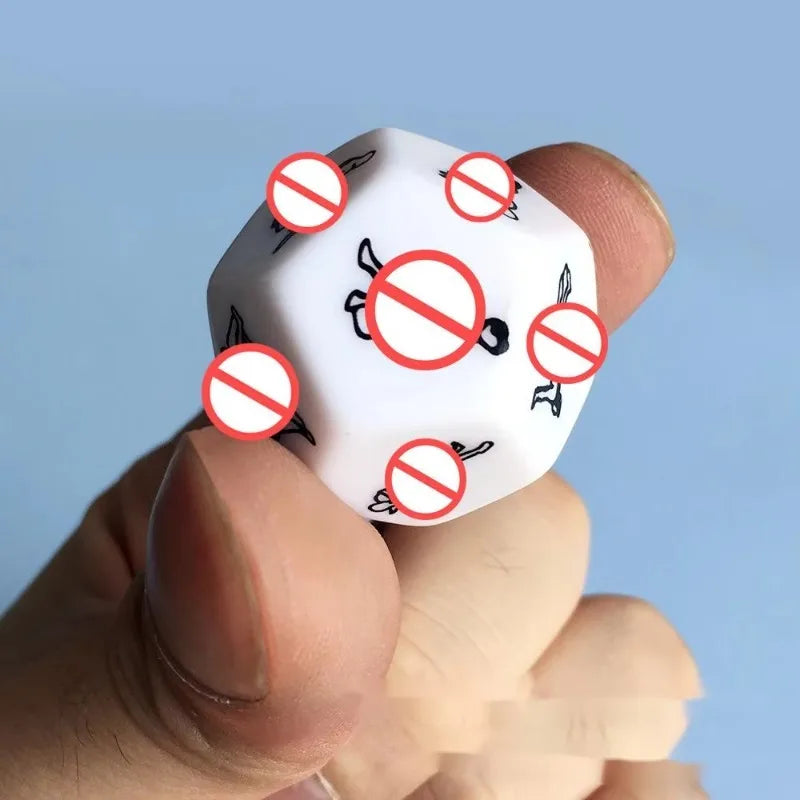 12-Sided Sex Dice – Couples Foreplay Game | Black & White