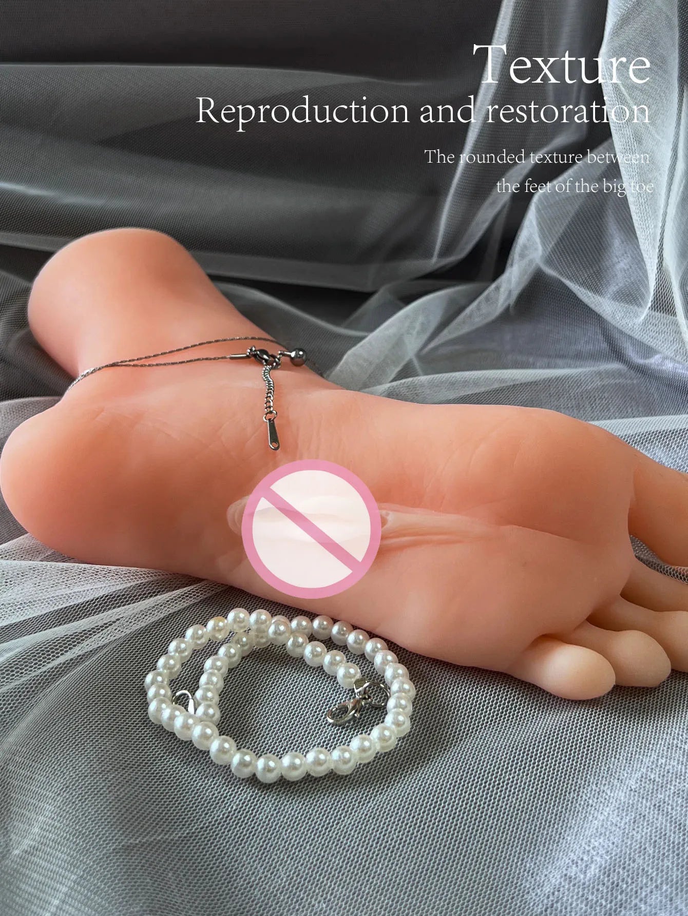 Realistic Silicone Female Foot Masturbator – Foot Fetish Sex Toy