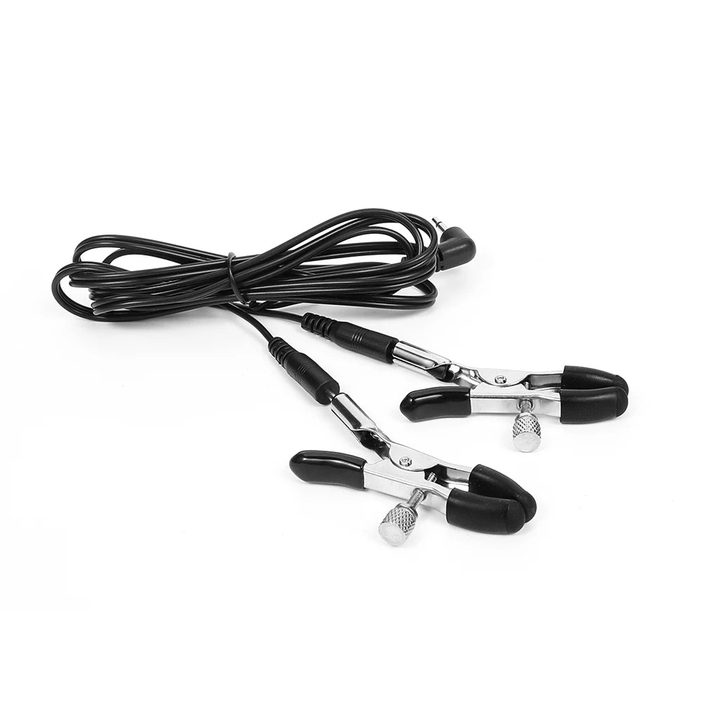 Electric Shock Nipple Clamps – BDSM Clitoris Stimulator for Men & Women