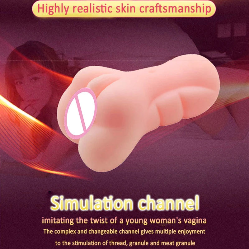 Dual-Hole Realistic Masturbator Torso – TPE Pocket Pussy for Men