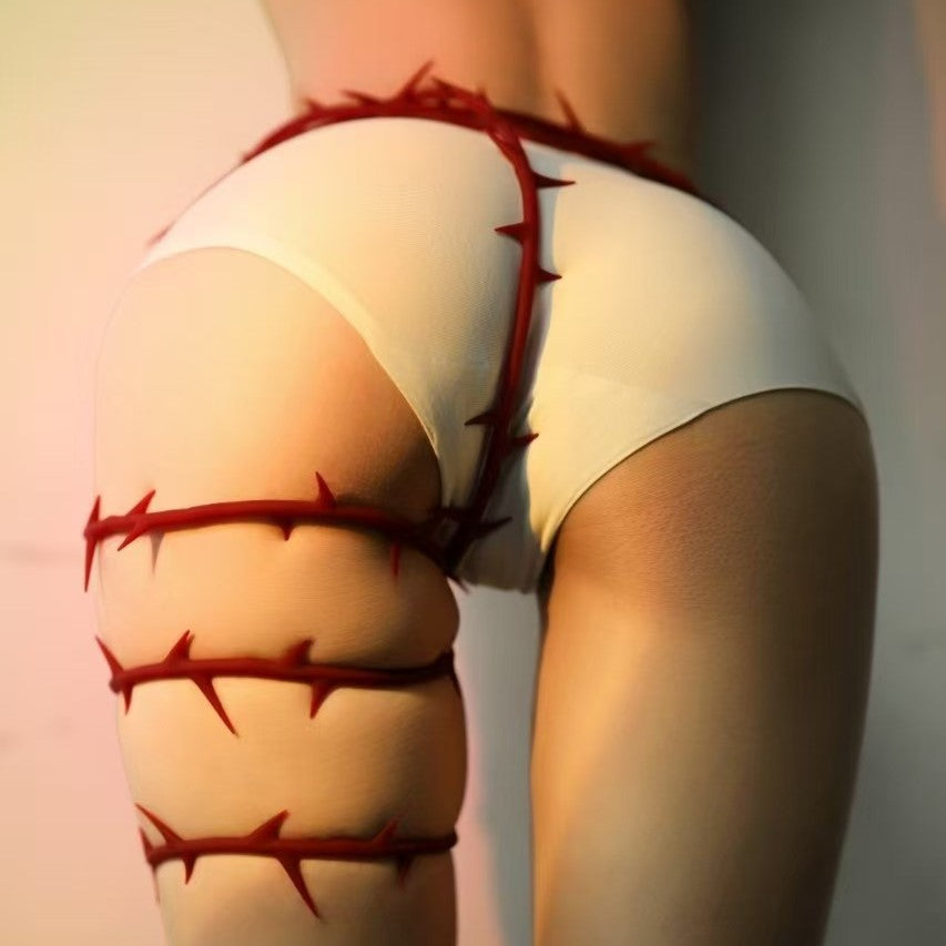 QINGNAN Thorn Bondage Restraint Kit with Ball Gag, Collar, Handcuffs & Ropes