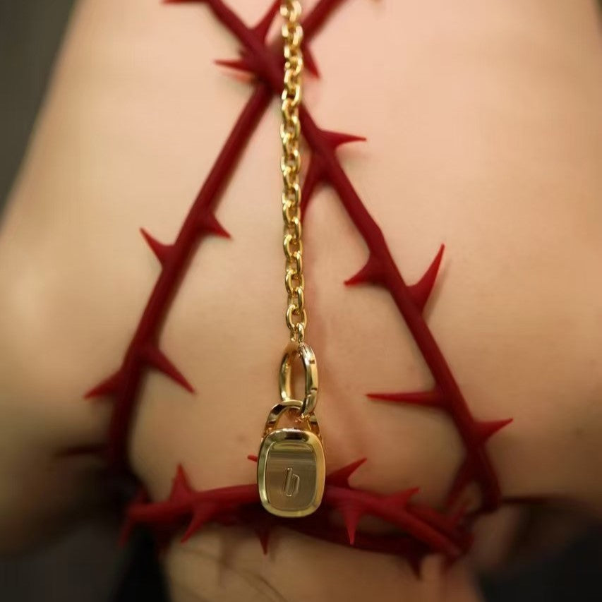 QINGNAN Thorn Bondage Restraint Kit with Ball Gag, Collar, Handcuffs & Ropes